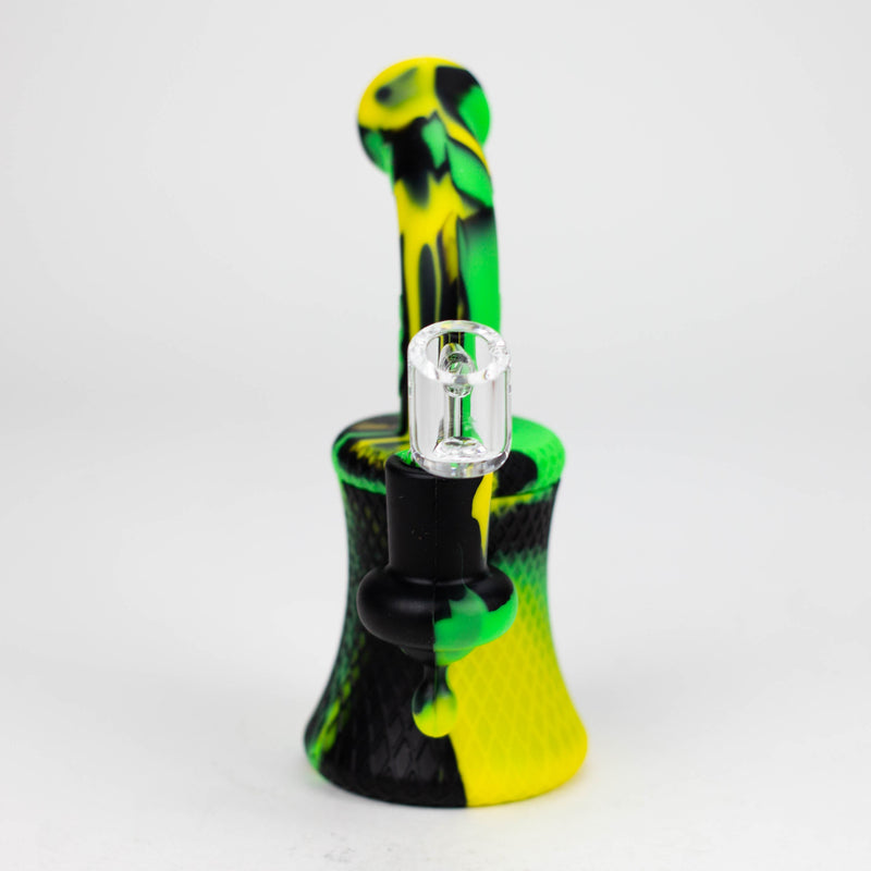 O 6" Detachable silicone Mini Rig-Assorted Colours [130B]