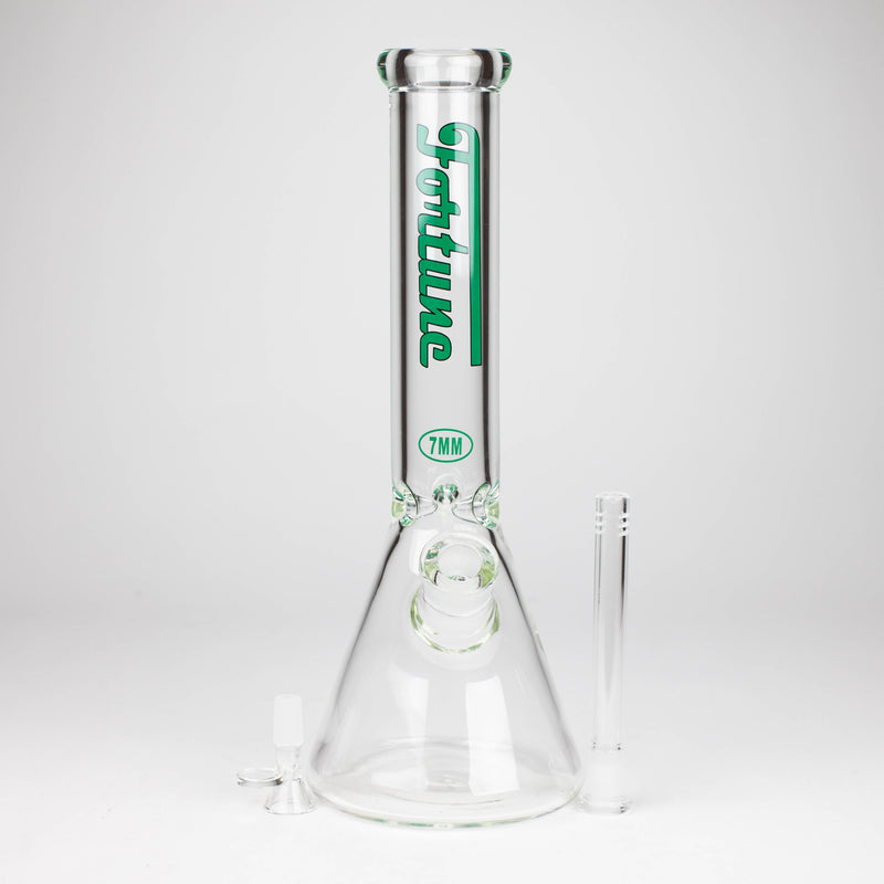 O Fortune | 14" 7mm Beaker Glass Bong [145007]