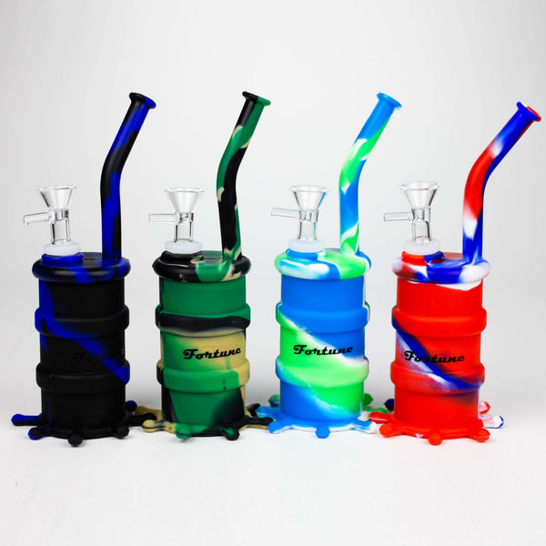 O Fortune | 8" Silicone Soda Bong-Assorted Colours [SP1003]