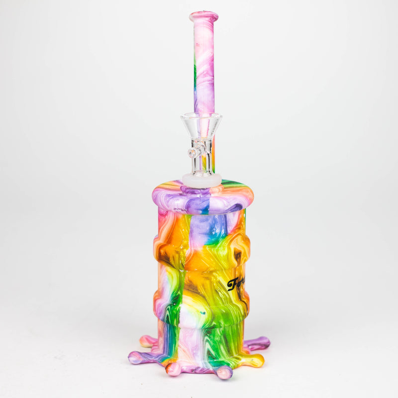 O Fortune | 8" Hydrographic Silicone Soda Bong-Assorted Colours [SP1003P]
