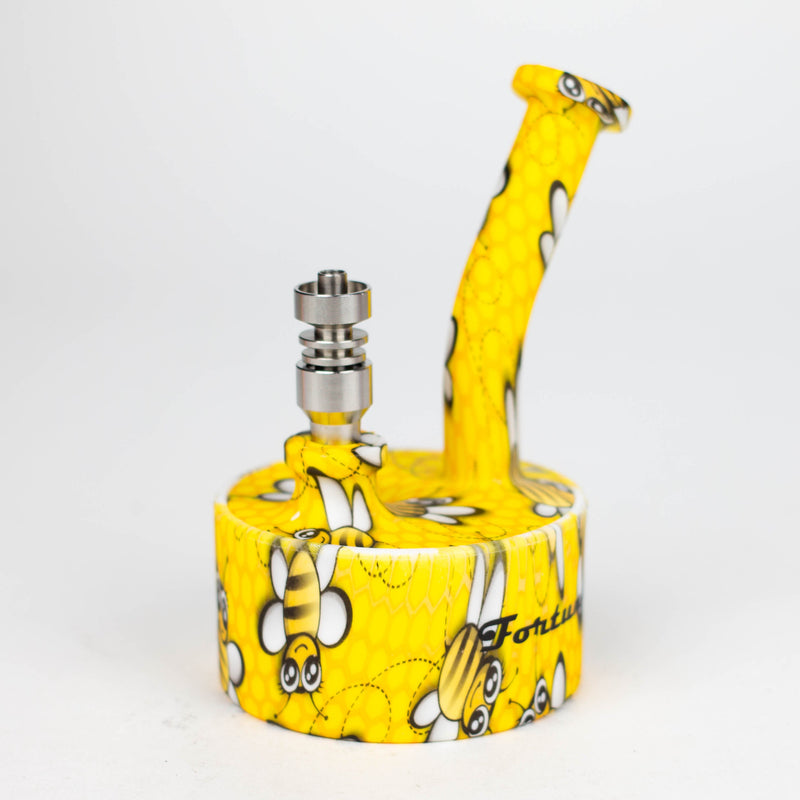 O Fortune | 5" Silicone Hydrographic Dab Rig-Assorted Colours [SP1035P]