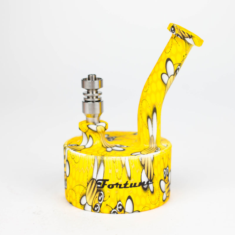 O Fortune | 5" Silicone Hydrographic Dab Rig-Assorted Colours [SP1035P]