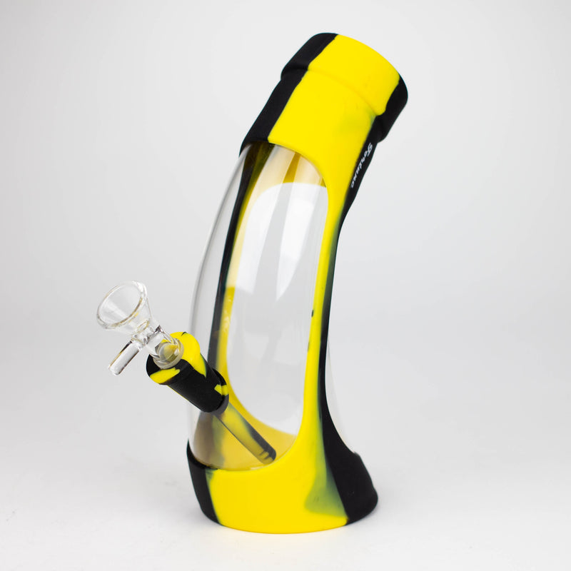 O Fortune | 9" Silicone and Glass Bong-Assorted Colours [SP1024]