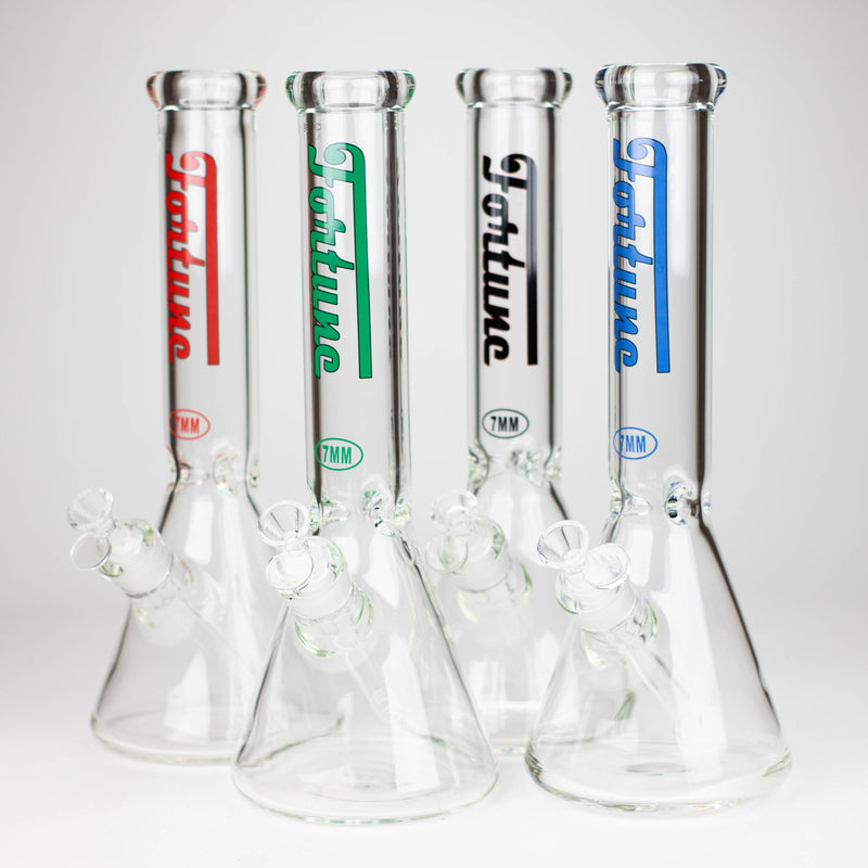 O Fortune | 14" 7mm Beaker Glass Bong [145007]