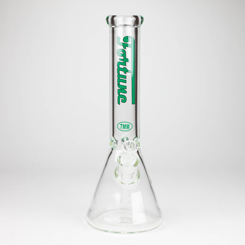 O Fortune | 14" 7mm Beaker Glass Bong [145007]