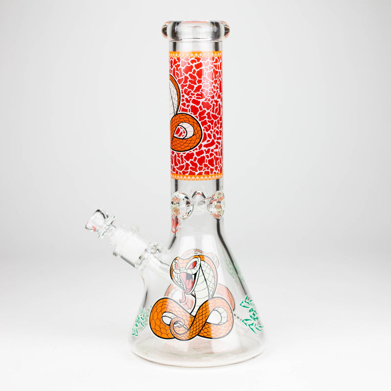 O Fortune | 12" 7mm Snake Glow in the dark Beaker Bong [GT125007]