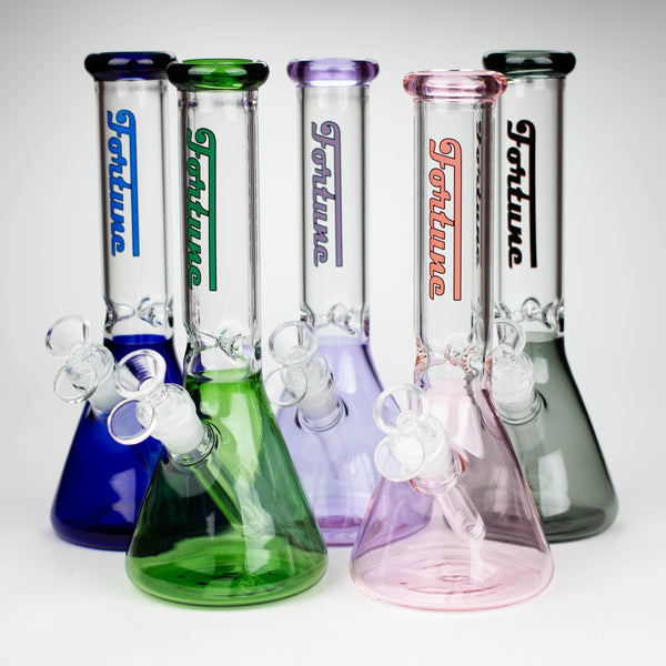 O Fortune | 10" 4mm Color Beaker bong [103804]