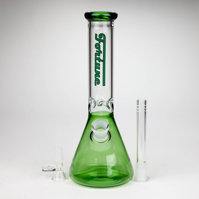 O Fortune | 10" 4mm Color Beaker bong [103804]