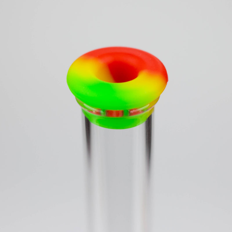 O 6" Silicone Glass Beaker Mini bong-Assorted Colours [H373]