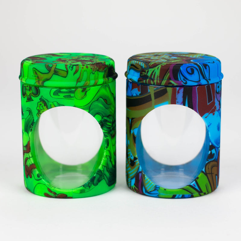 Silicone flower Jar-Assorted [J1P] Jar YHS Smoke