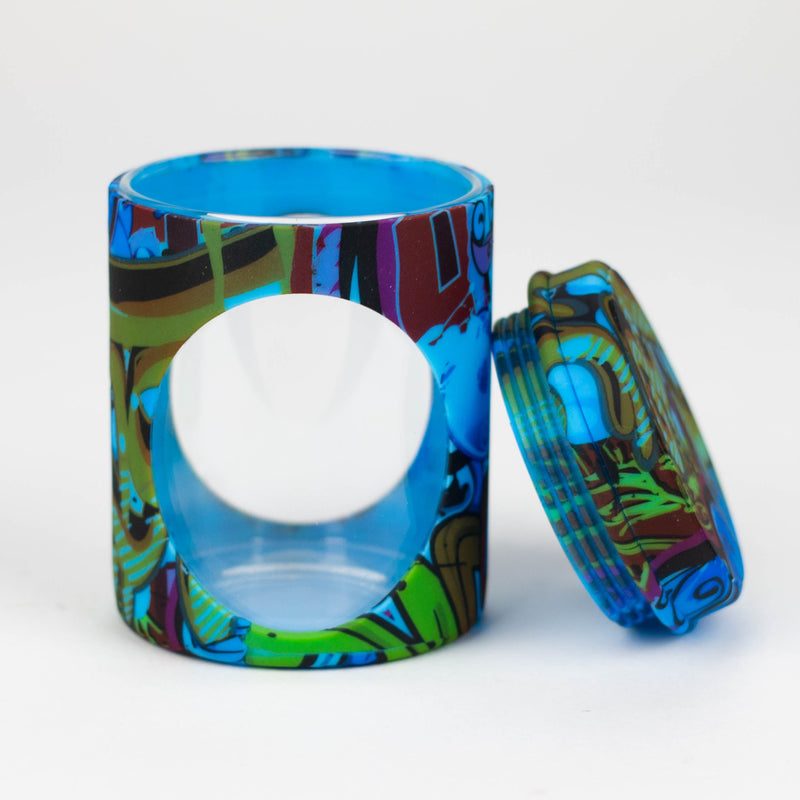 Silicone flower Jar-Assorted [J1P] Jar YHS Smoke