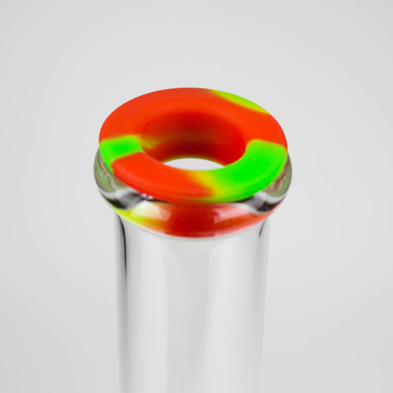 O 10.5" Silicone Glass Beaker bong-Assorted Colours [H374]