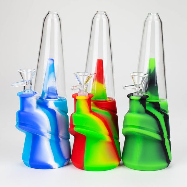 O 8.5" Silicone cone shape water bong [H151]