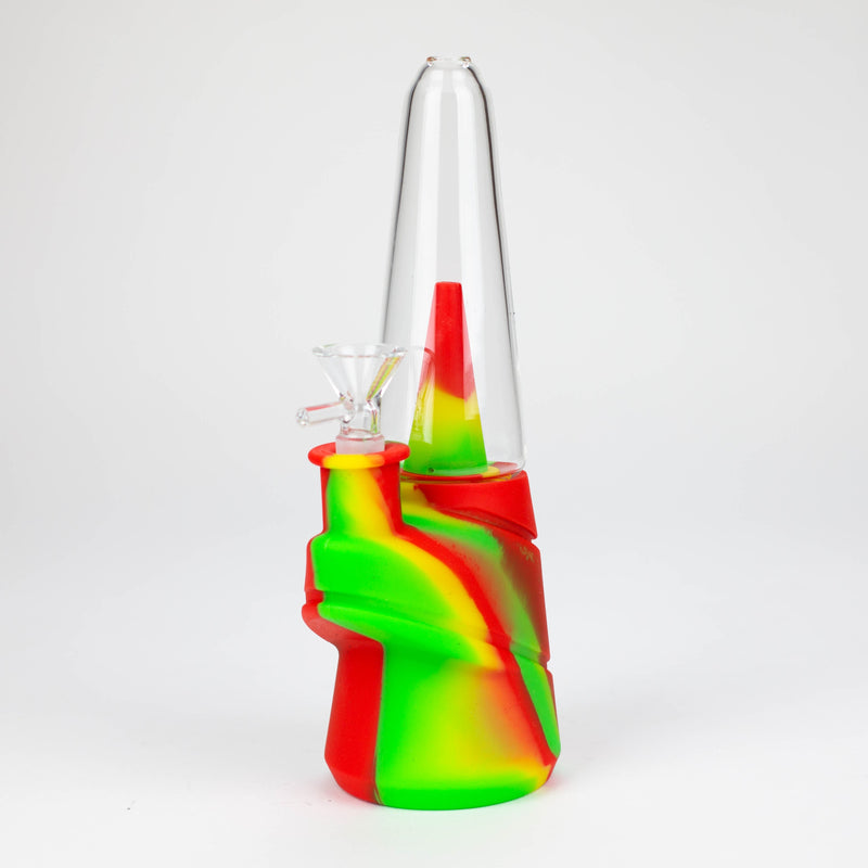 O 8.5" Silicone cone shape water bong [H151]