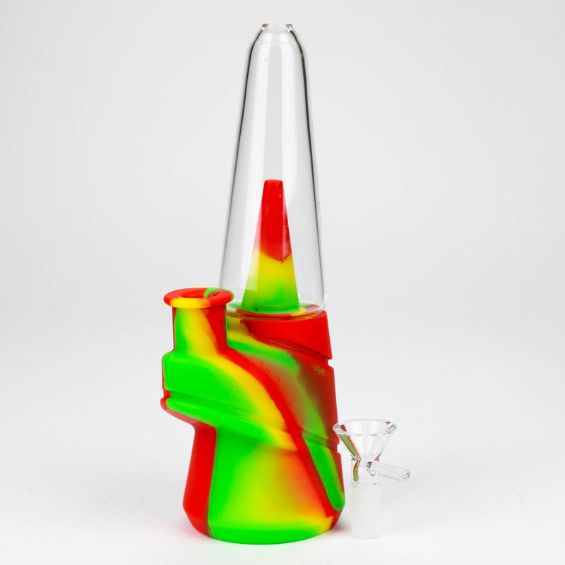 O 8.5" Silicone cone shape water bong [H151]