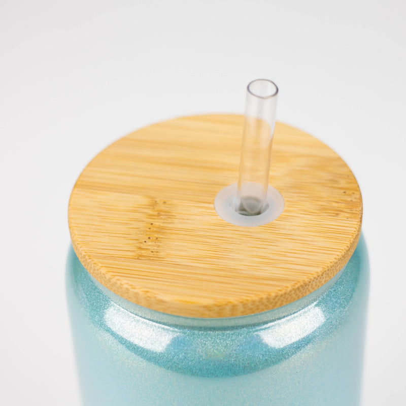 O TRIM QUEEN | GOOD VIBES GLASS TUMBLER WITH LID AND STRAW