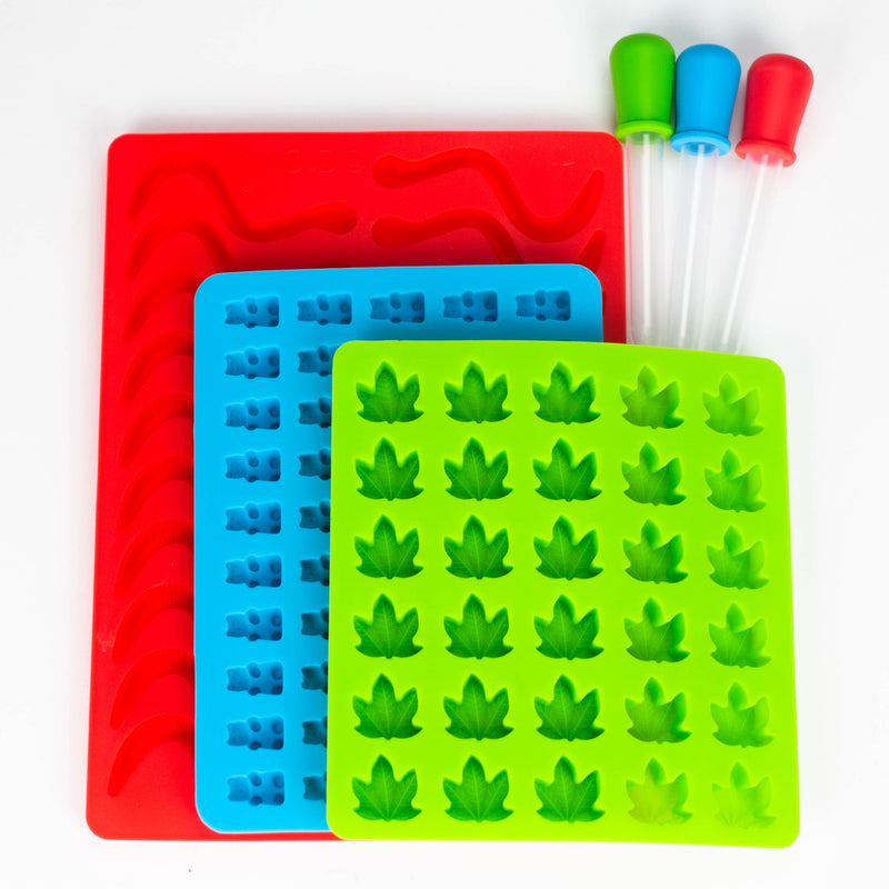 O 3pcs gummy mold set with Dropper