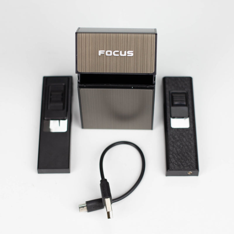 3-in-1 Multifunctional compressive moisture-proof 20 Cigarette box with lighter bong Case Crossory