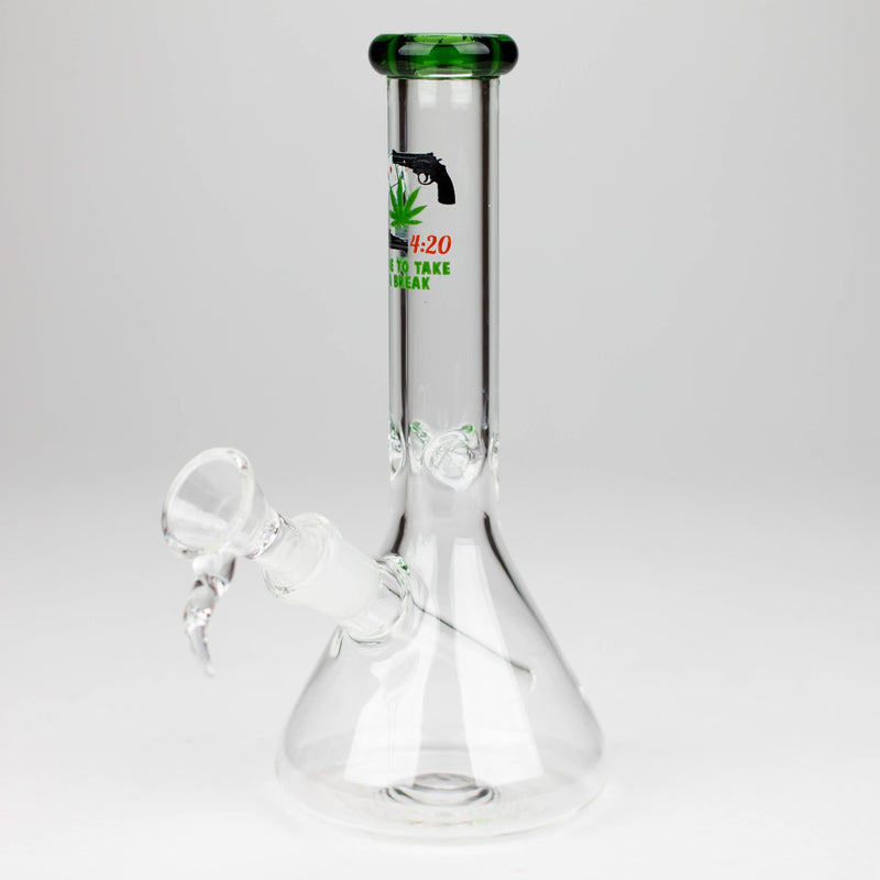 O 7" Zoom Glass Bong with Bowl [AK050]