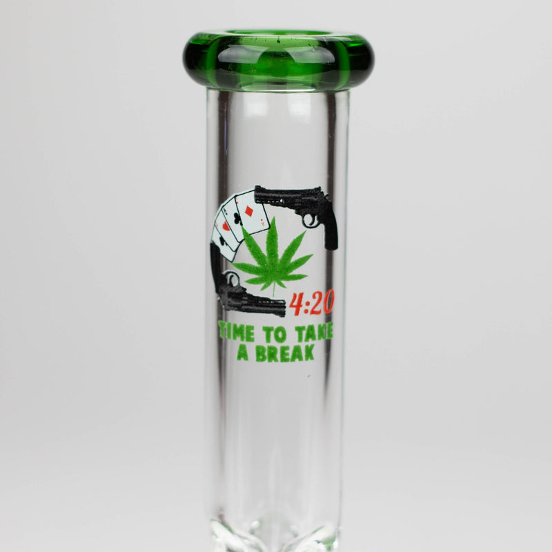 O 7" Zoom Glass Bong with Bowl [AK050]