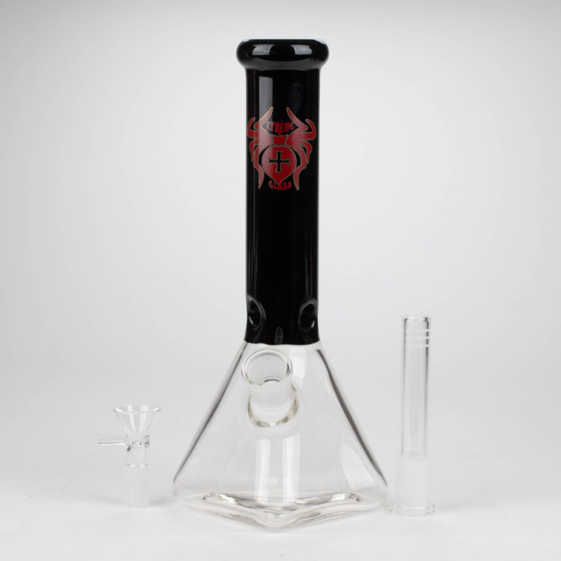 O Xtreme | 10" Pyramid glass water bong [AK085]