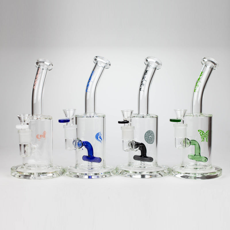 O Xtreme | 10" T-diffuser glass water bong [B10]