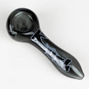 Kush | 4.5" durable thick wall glass pipe [H26] Glass Pipe Canadian Distributor Black