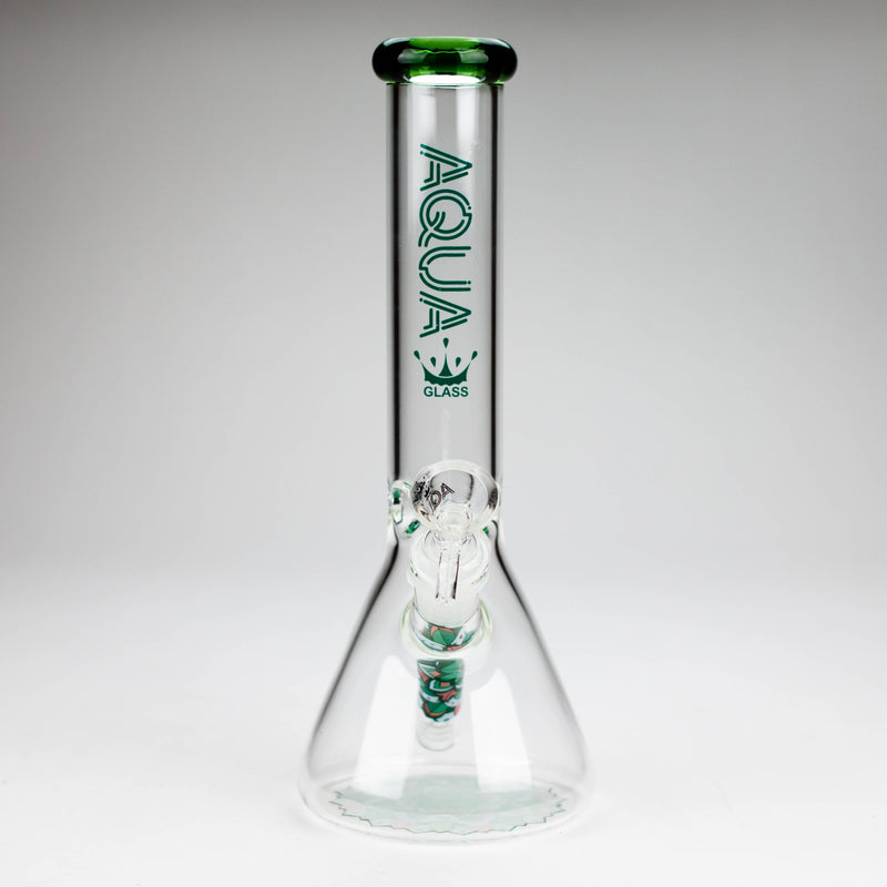 O AQUA | 10" Beaker glass water bong with silicone cap [AQUA200]