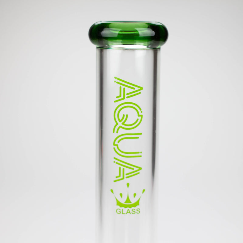 O AQUA | 10" Round glass water bong with silicone cap [AQUA201]