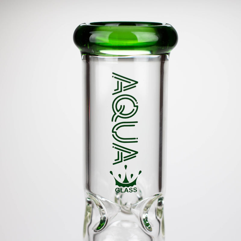 O AQUA | 10.5" Single tree arm glass water bong with silicone cap [AQUA202]