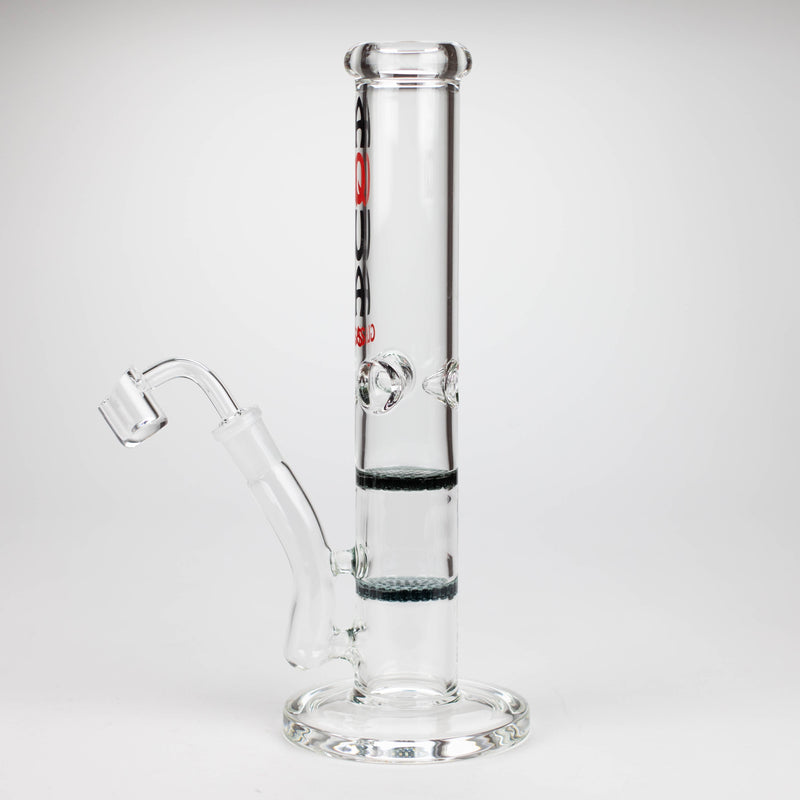 O AQUA | 10" Dual Honeycomb rig with quartz banger [B1]