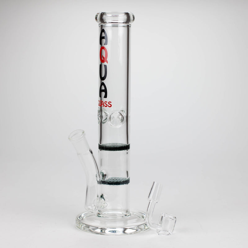 O AQUA | 10" Dual Honeycomb rig with quartz banger [B1]