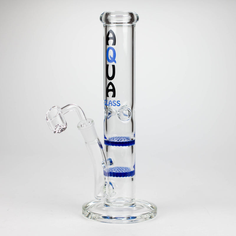 O AQUA | 10" Dual Honeycomb rig with quartz banger [B1]