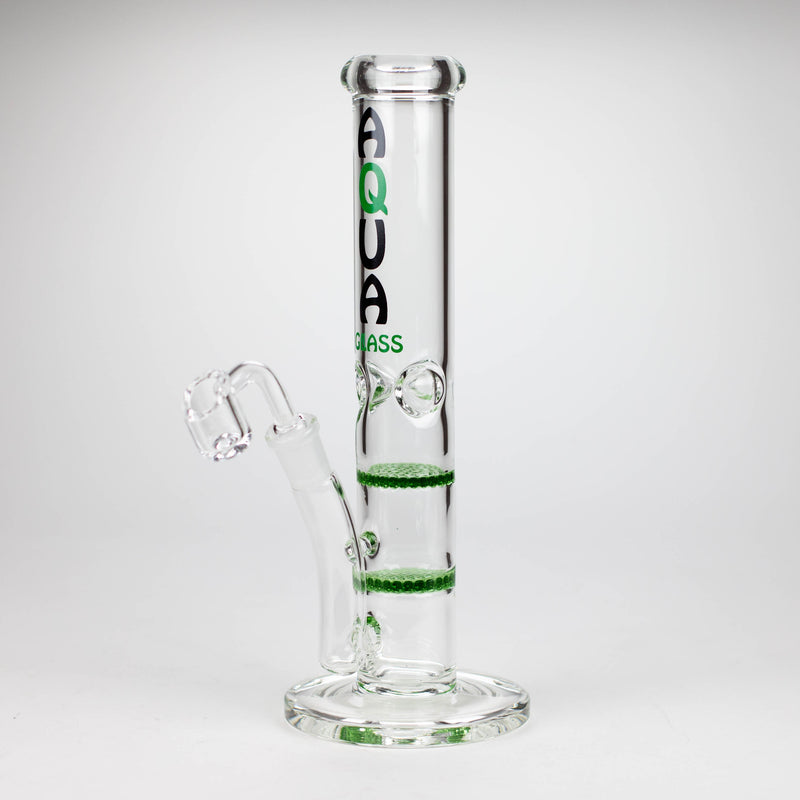 O AQUA | 10" Dual Honeycomb rig with quartz banger [B1]