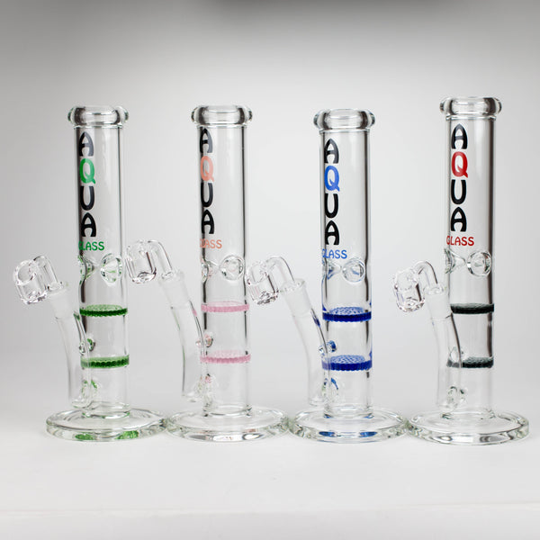 O AQUA | 10" Dual Honeycomb rig with quartz banger [B1]