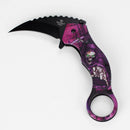 Snake Eye | Skull Design folding Karambit 3" Blade [SE-090P] Folding Knife BB Canada Purple