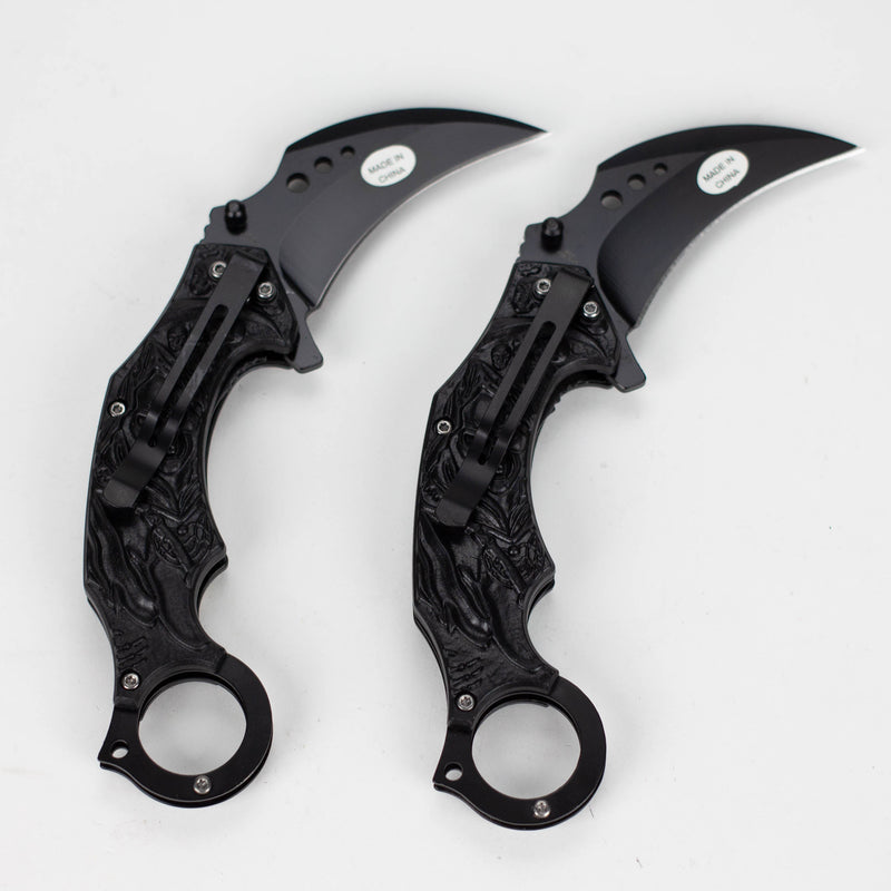 O Snake Eye | Skull Design folding Karambit 3 " Blade [SE-12990]