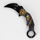 Snake Eye | Skull Design folding Karambit 3 " Blade [SE-12990] Folding Knife BB Canada Orange
