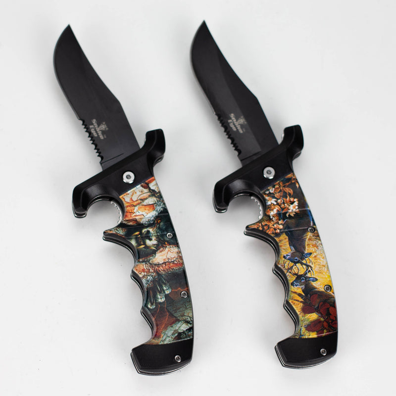 O Snake Eye | 9″ Animal – Folding Knife Belt Clip [SE-5251]