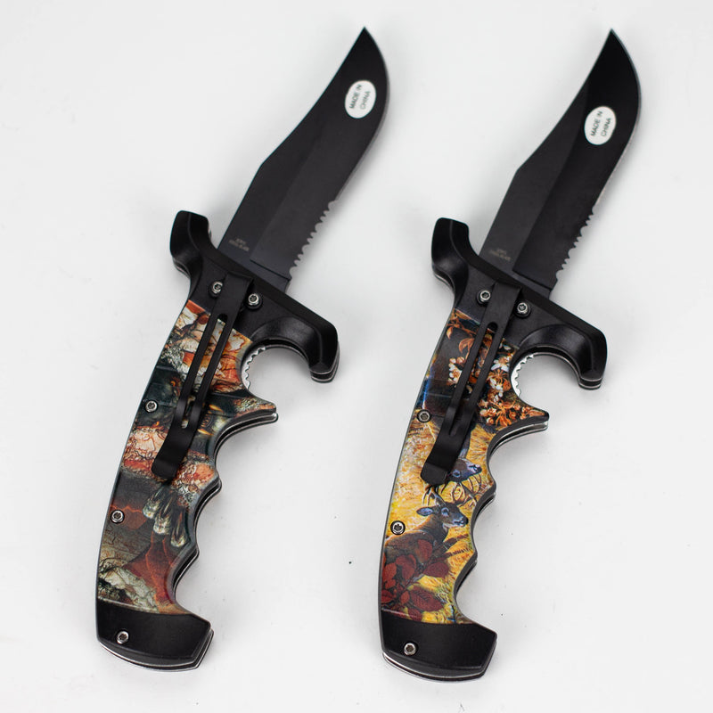 O Snake Eye | 9″ Animal – Folding Knife Belt Clip [SE-5251]