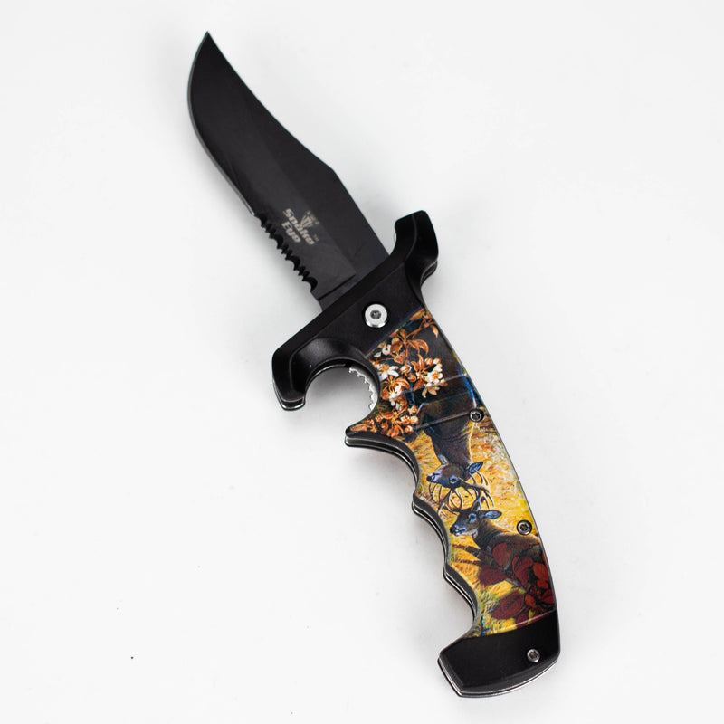 O Snake Eye | 9″ Animal – Folding Knife Belt Clip [SE-5251]