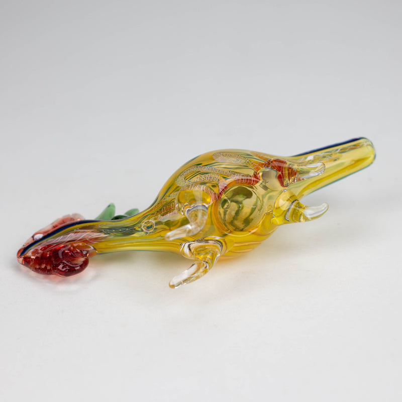 O 7" Lizard Insideout Glass Pipe [PIP972]