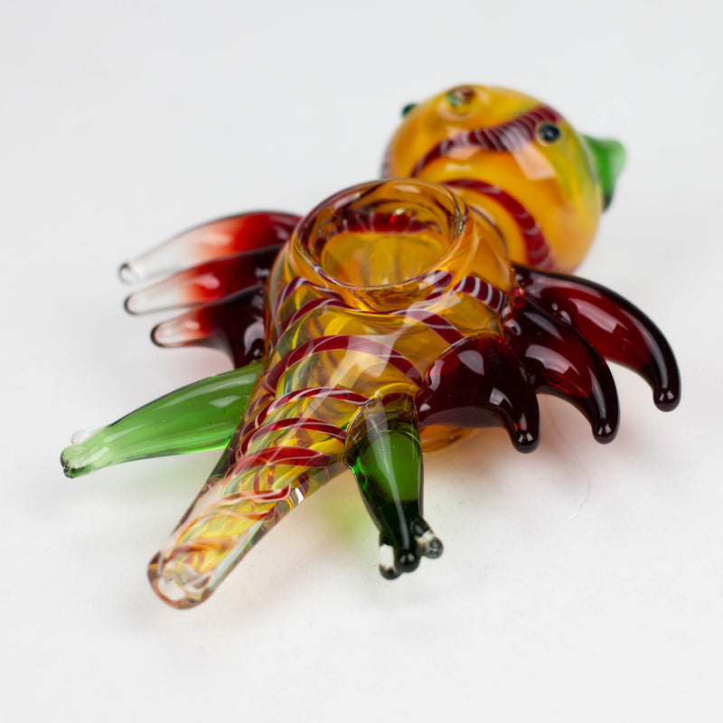 O 4-3/4" Bat Insideout Glass Smoking Pipe [PIP971]