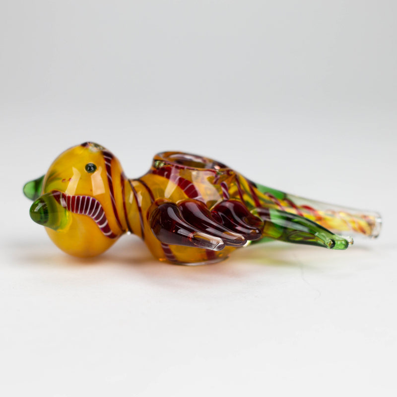 O 4-3/4" Bat Insideout Glass Smoking Pipe [PIP971]