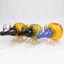 4" Rhino shape Rasta insideout pipe [PIP974] Glass Pipe NIBO Distribution