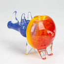 4" Rhino shape Rasta insideout pipe [PIP974] Glass Pipe NIBO Distribution