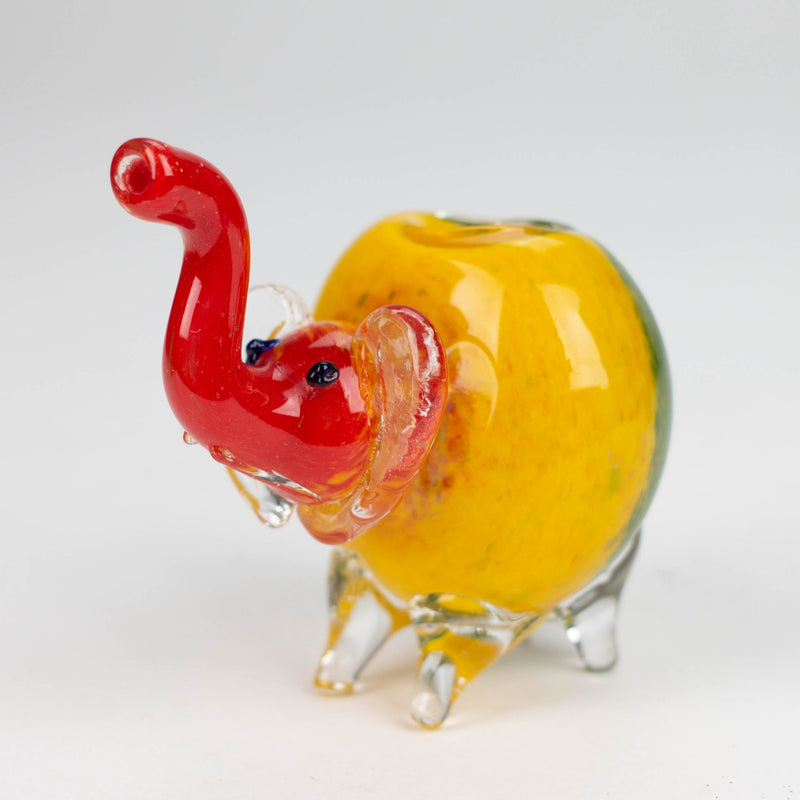 O 4.25" Elephant Rasta color hand pipe