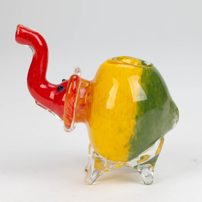 O 4.25" Elephant Rasta color hand pipe