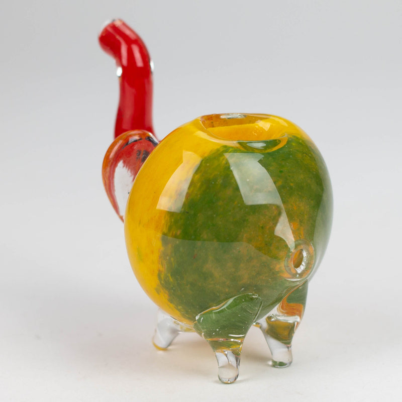 O 4.25" Elephant Rasta color hand pipe