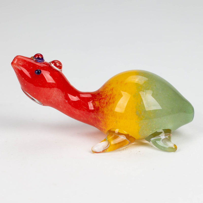 O 4" Turtle Shape Rasta insideout pipe [PIP976]